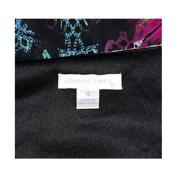 London Times - Embellished Dress - Geometric Tie Dye Design - Size 4 - NWT - Picture 9 of 10